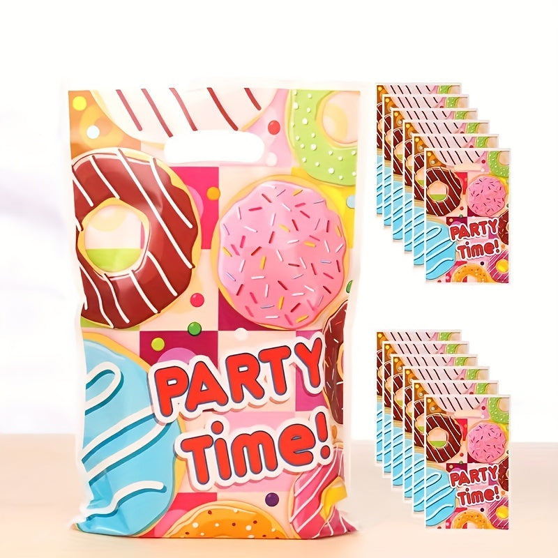 50pcs Donut Party Treat Bags Sweet Goodie Bags for Donut Theme Favors