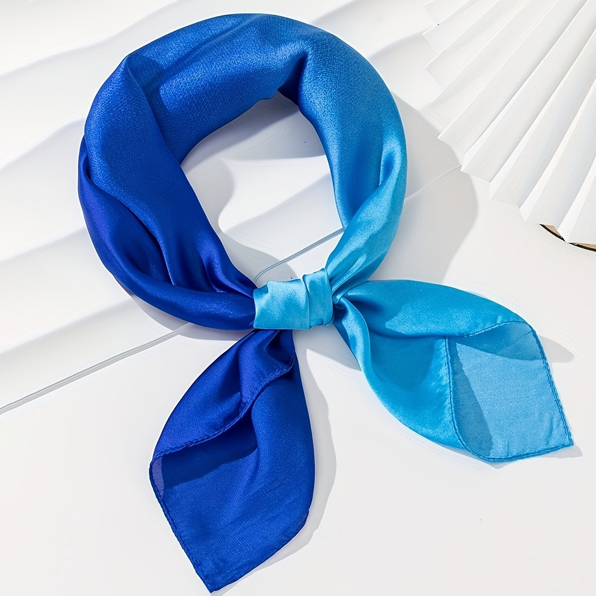 Gradient Bandana Satin Square Scarf Casual Silk Scarf Head Wrap
