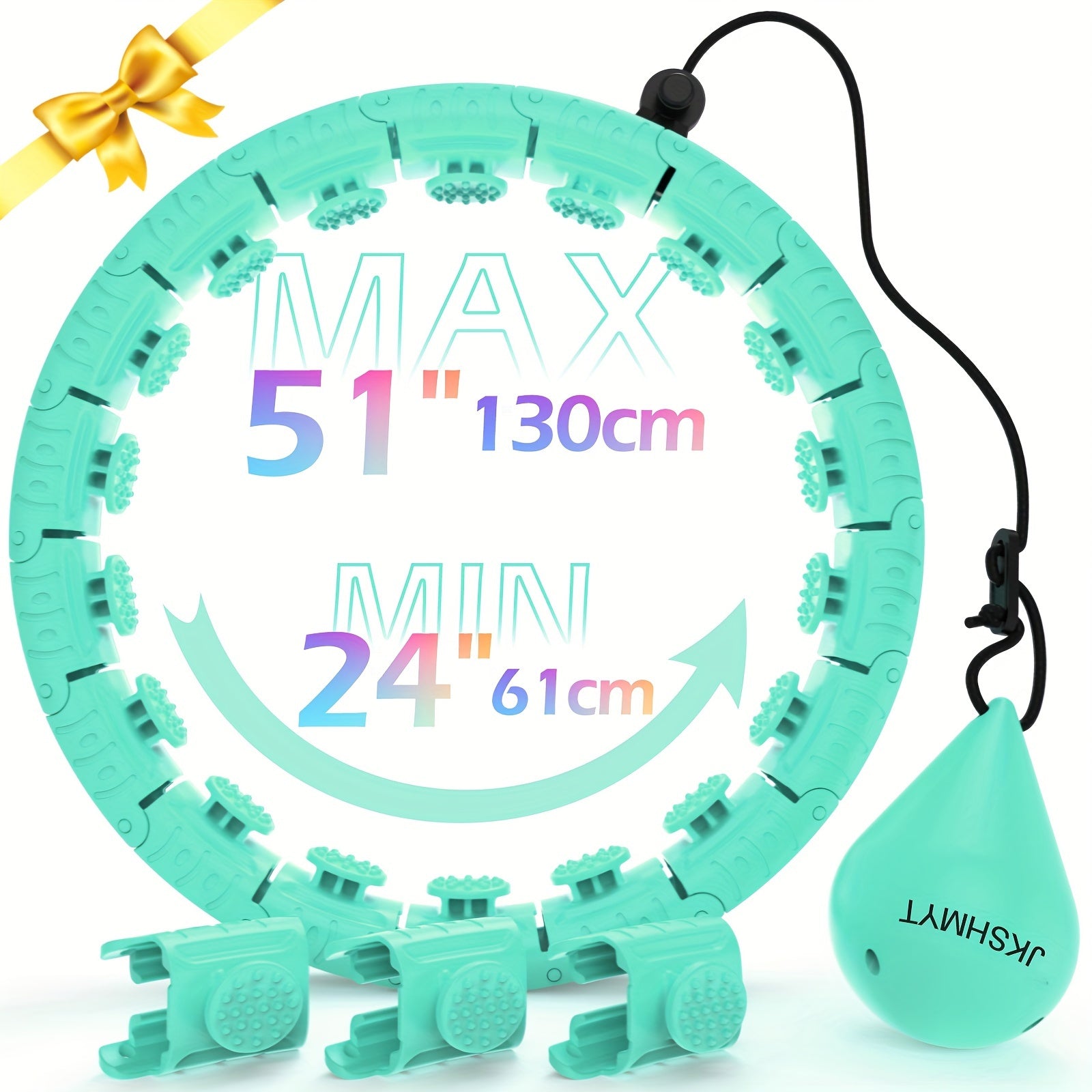 JKSHMYT Weighted Exercise Circle 51in Fitness Hoop Equipment Women