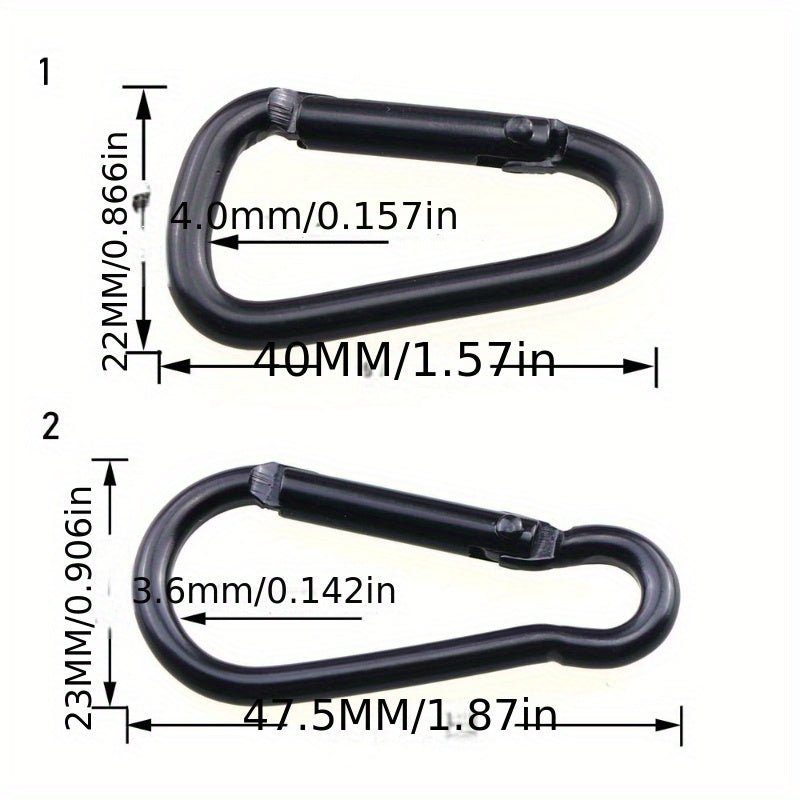 3pcs Aluminum D Carabiner Snap Clip Hook Camping Hiking Tool