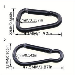 3pcs Aluminum D Carabiner Snap Clip Hook Camping Hiking Tool