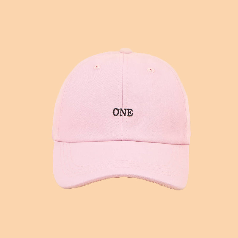 Men Adjustable Embroidery ONE Baseball Cap
