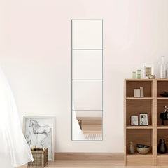 Adhesive Wall Mirror Tiles for Bedroom and Home Gym Full Body Reflection