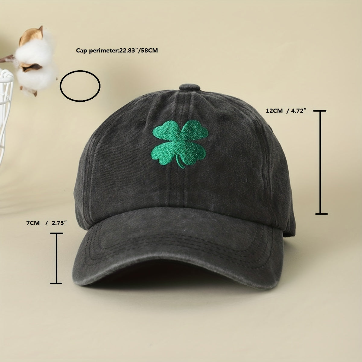 Embroidered Baseball Cap Soft Top Hat Outdoor Sun Hat