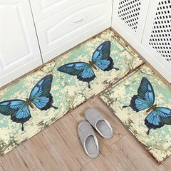 Butterfly Print Rug for Bathroom Kitchen Living Room