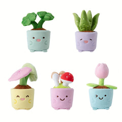 Plant Potted Plush Toys Tulip Mushroom Aloe Vera Begonia Lucky grass Plant Doll