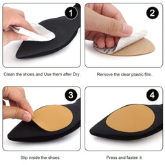 Non Slip Shoe Pads Adhesive Shoe Sole Protectors Yellow 4 Pairs