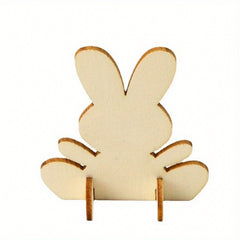 Wooden Easter Bunny Puzzle Toy DIY Easter Cartoon 3D Bunny