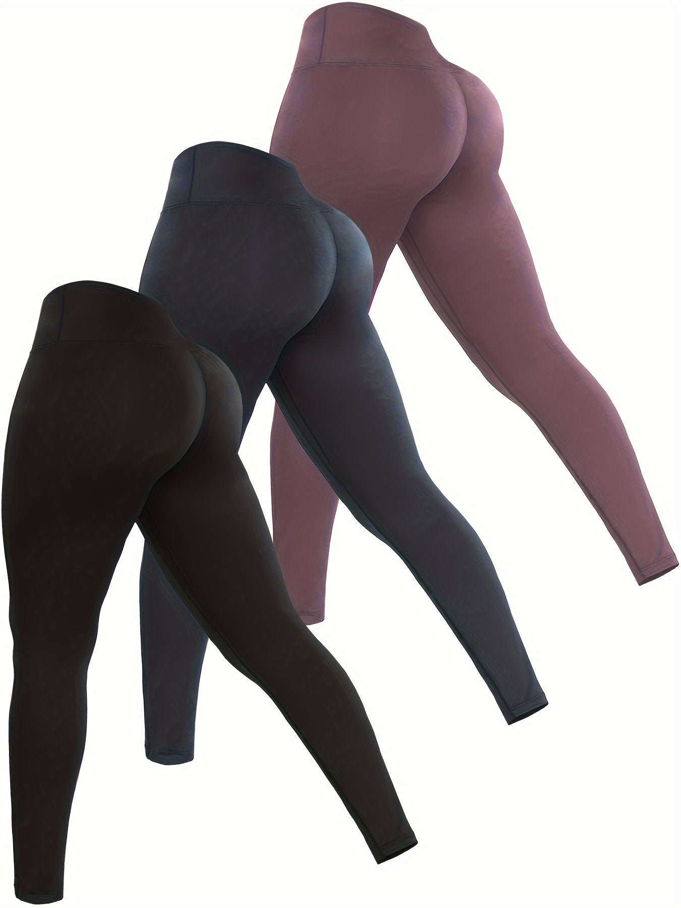 High Waist Sports Leggings 3pcs Fitness Yoga Pants Comfortable Leggings