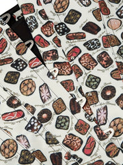 Food Print Lace Up Body Shaper Women's Lingerie