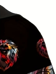 Lion 3D Print Men's Hoodie Kangaroo Pocket Graphic Pullover for Autumn Winter