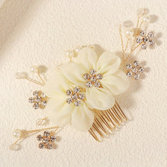 Chinese Style Floral Hair Comb for Brides