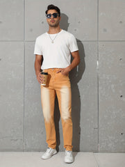 Y2k Slim Fit Jeans Mens Distressed Stretch Denim Pants