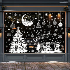 9 Sheets Christmas Window Stickers Decoration Snowflake Wall Stickers