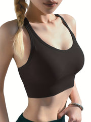 2pcs Wireless Sports Bras Comfy & Breathable Workout Bra