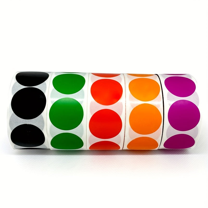 500pcs 1in Round Coding Labels Self Adhesive Circle Dot Sticker 6 Colors