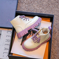 Girls Lace Up Ankle Boots Comfortable Non Slip Indoor Outdoor Travel