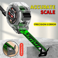 Tape Measure Fluorescent Green Double sided High Precision Waterp