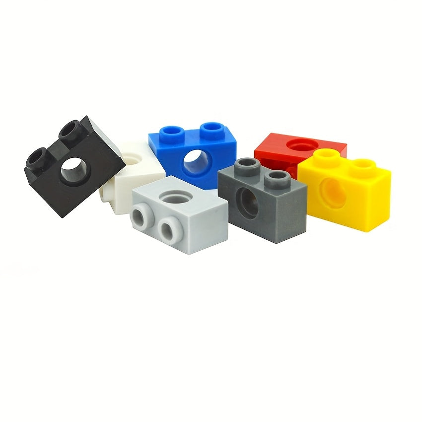 30pcs Building Blocks 1x2 with Hole Thick Classic Kids DIY Toy
