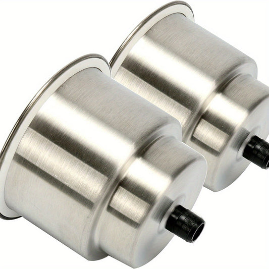 2pcs Stainless Steel Drink Holder with Drain for Marine RV Yacht Truck