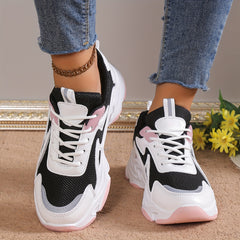 Women's Block Thick Bottom Sneakers Comfortable Sports Shoes