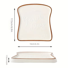 2 Pcs Ceramic Breakfast Plate Steak Pasta Sushi Dish