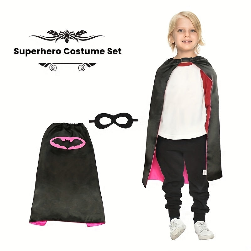 Kid's Superhero Cape & Mask Set - Halloween Party Favors