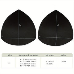 2 Pairs Triangle Cups Bra Insert Pads Anti-Convex Chest Enhancer for Women