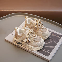 Kids' Stylish Running Shoes - Breathable Mesh, Shock Absorption