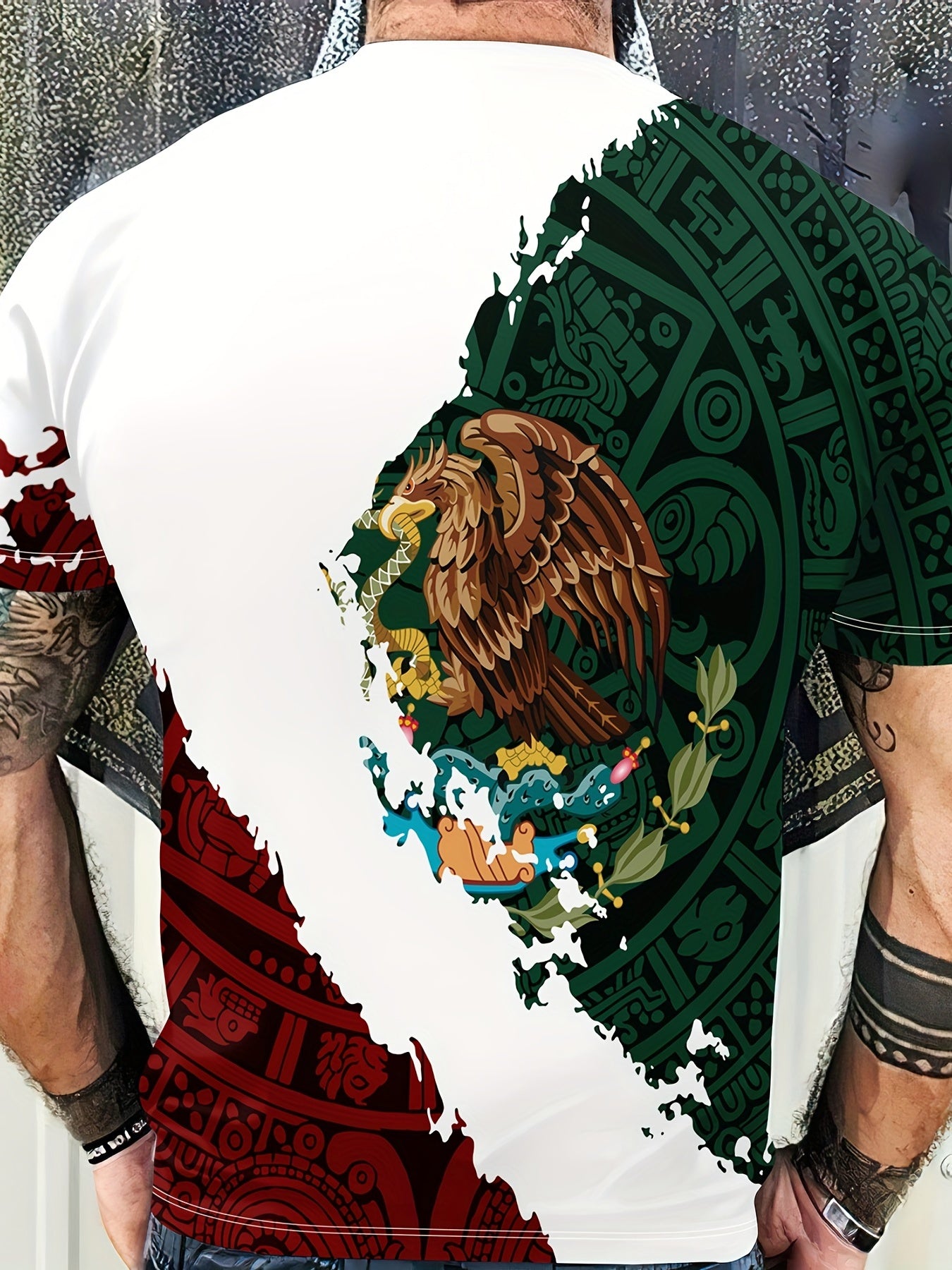 Mexican Theme 3D Digital Pattern Print Men's Graphic T shirt