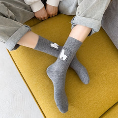 3 Pairs Alpaca Print Socks Women's Stockings