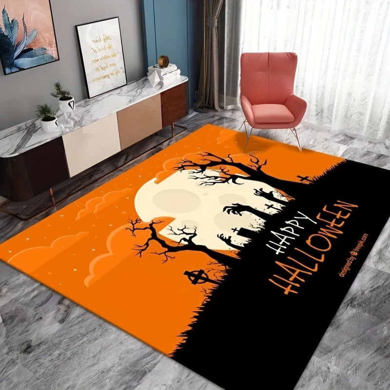 Crystal Velvet Halloween Room Decor Floor Mat