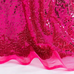 Hot Pink Sequin Fabric 1 Yard Width By 48inches