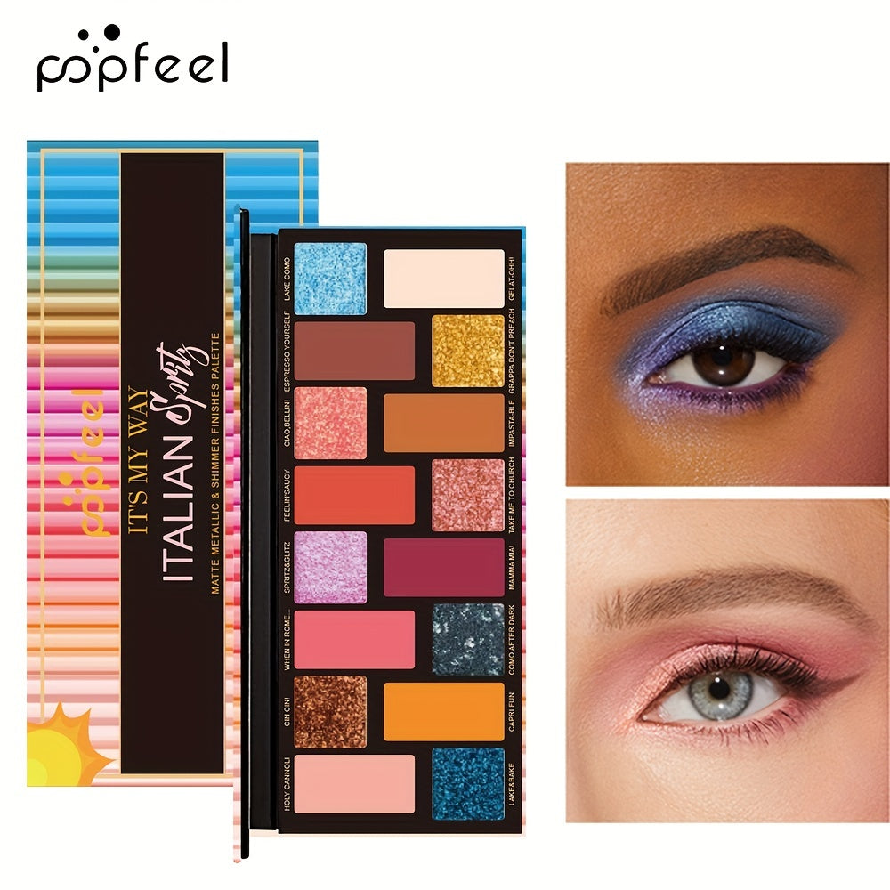 16 Colors Eyeshadow Palette Shimmer Matte Pearly Finish