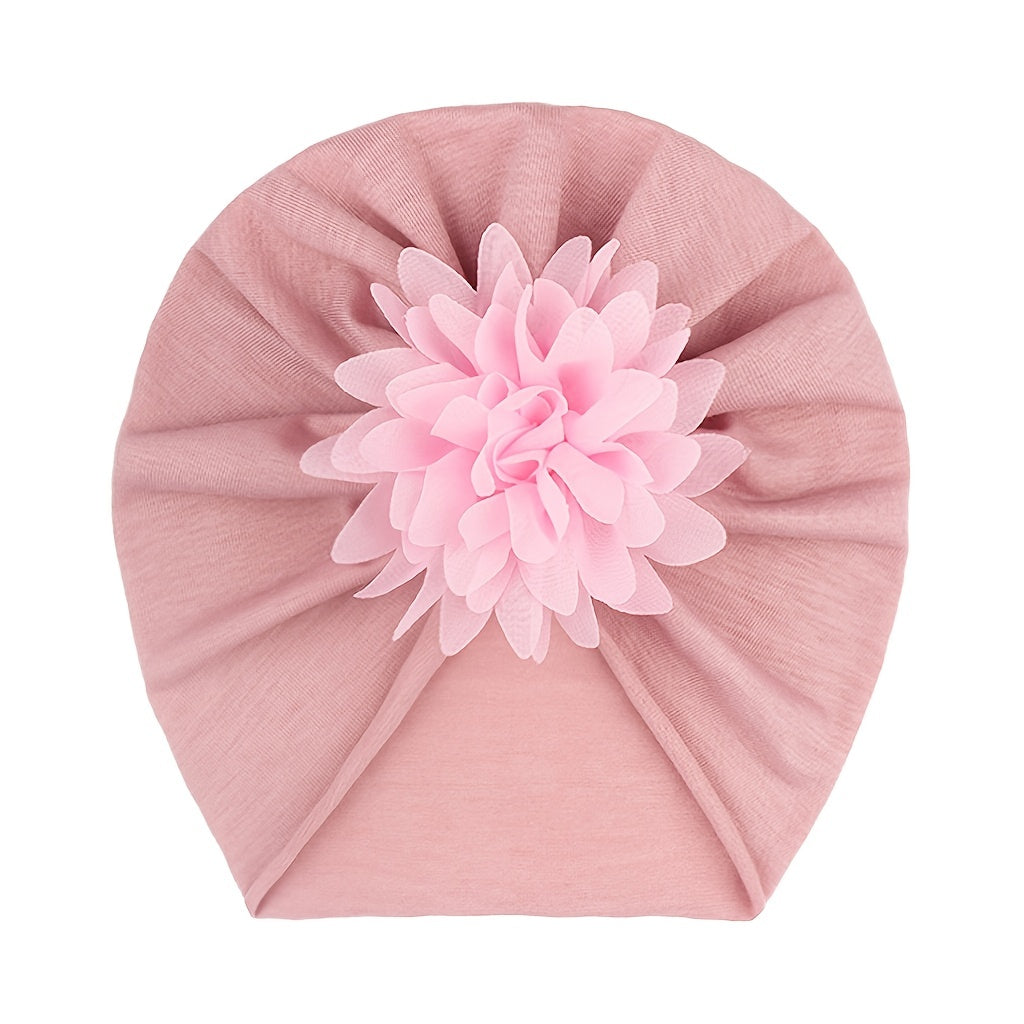 Chiffon Flower Baby Headscarf and Hat