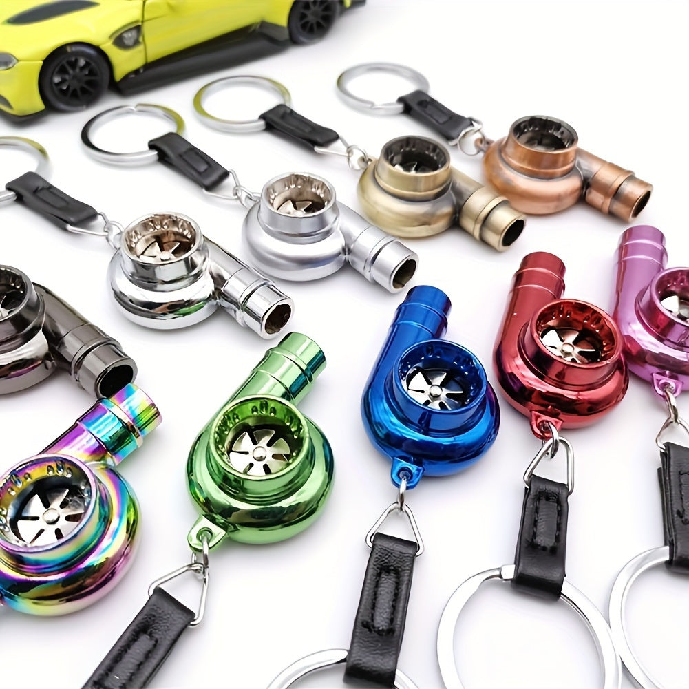 Metal Whistle Turbocharger Keychain Toy Pendant