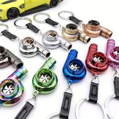 Metal Whistle Turbocharger Keychain Toy Pendant