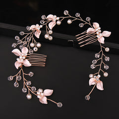 Twist Flower Hairband With Comb Headband Party Favor Decorations