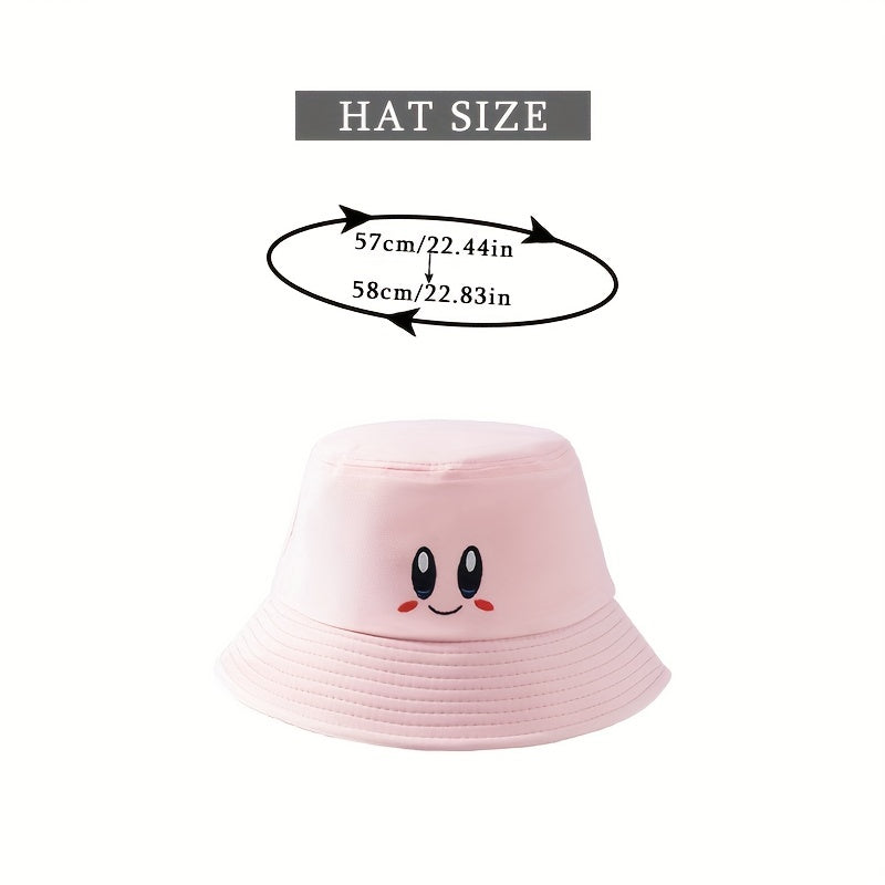 Embroidery Reversible Bucket Hat Candy Cartoon Basin Hat Sunscreen Fisherman Cap