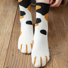 Cute Cat Claw Print Socks Women's Stockings