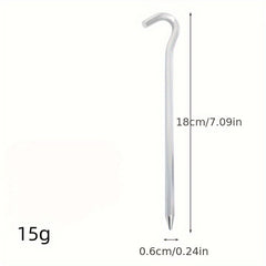 6pcs Outdoor Camping Ground Nails Canopy Steel Ground Nail
