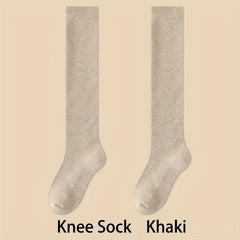 Warm Knee High Socks for Spring, Autumn & Winter