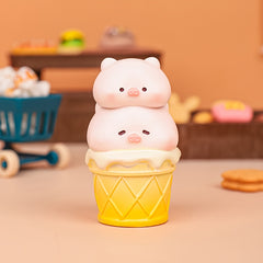 Pig Burger Restaurant Toy Ornament Desktop Decoration Doll Christmas