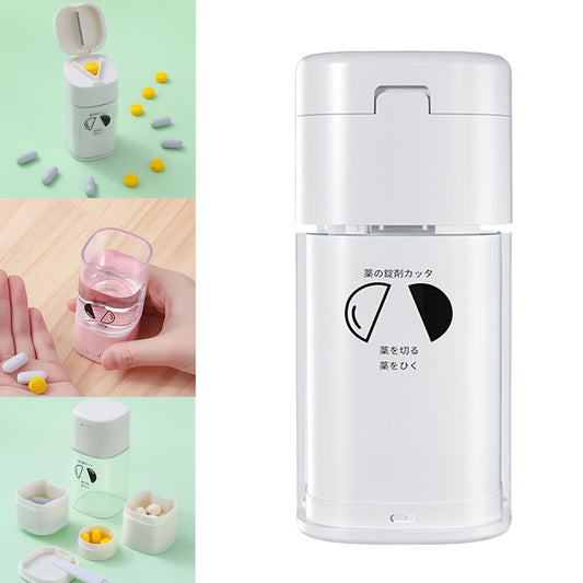 MedCare Portable Pill Cutter & Divider 5 in 1 Medicine Storage Case