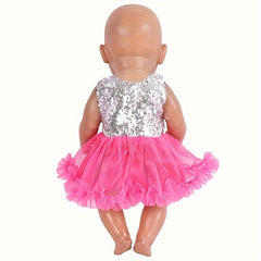 Sequin Dress Toy Doll Clothing Christmas Gift - 17 18 Inch - Dolls