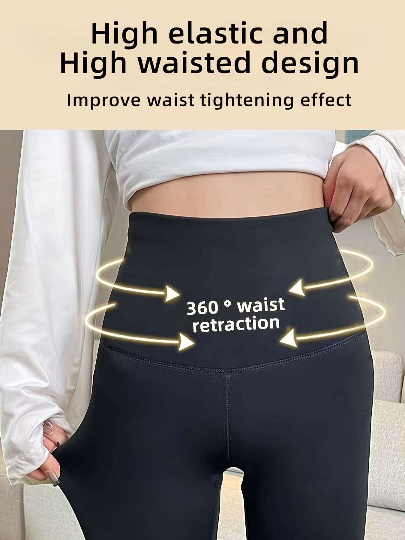 Fleece Liner High Waist Yoga Pants Tummy Control Leggings