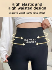 Fleece Liner High Waist Yoga Pants Tummy Control Leggings