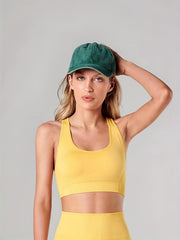 Women's Solid Tank Top Sports Bra - Comfortable Yoga Fitness Vest