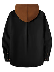 Men's Hooded Long Sleeve Shirt for Autumn