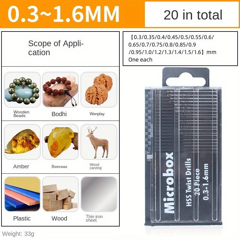 Ultra Fine Mini Drill Bit for Buddha Beads Amber Olive Core Hand Twist Drill Bit